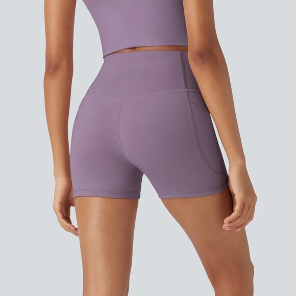 Halara High-Waisted UltraSculpt Lilac Biker Shorts With Tummy Control Size XS - Picture 5 of 5